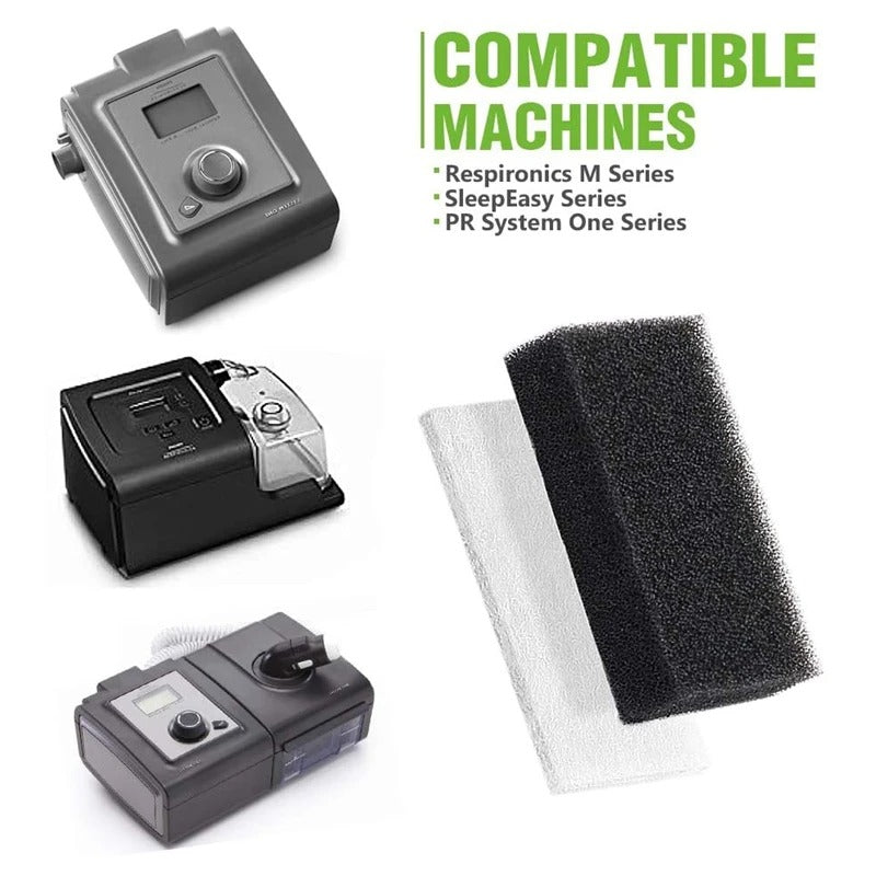 Filtros CPAP Respironics Serie M y PR System One | Kit 5 Unidades (Espuma + Ultrafinos)