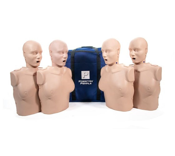Torso Femenino Adulto RCP PRESTAN con Monitor de Ritmo de Compresiones — Unidad / Pack de 4