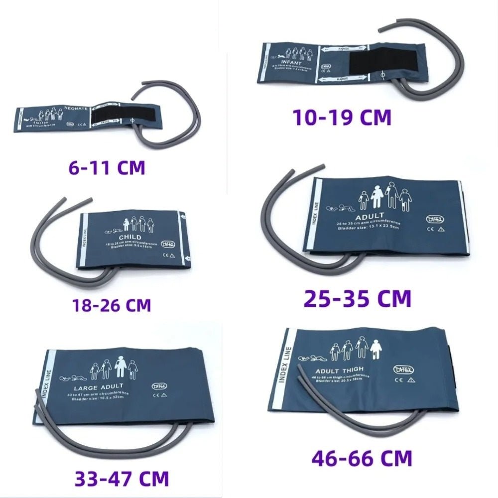 Brazalete PNI de 2 Vías Reutilizable para Monitor Multiparámetros – 6 Tamaños - Delcantomedical