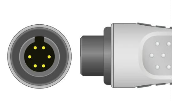 🔌 Cable ECG 3 / 5 Derivaciones AAMI 6 Pines Compatible – Monitor Multiparámetro (MMP) - Delcantomedical