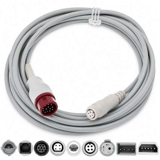Cable IBP para Monitor Philips 12 Pines – Adaptadores de Transductor de Presión - Delcantomedical