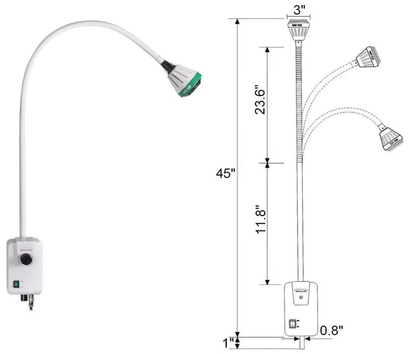 Lámpara de Examen Movil LED YDE - A - Delcantomedical