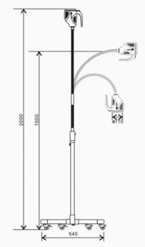 Lámpara de Examen Quirúrgico LED YDE180D – Iluminación Profesional de Alta Intensidad - Delcantomedical