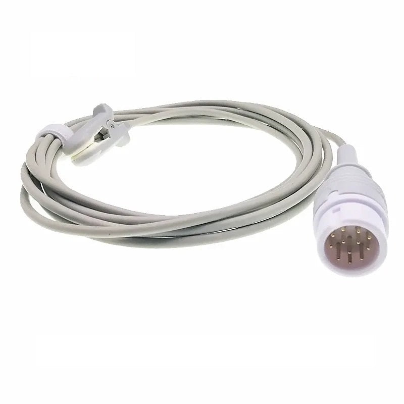 Sensor SpO₂ Reutilizable 12 Pines Compatible Comen – Adulto, Pediátrico, Neonatal y Veterinario – Cable 2,5 m - Delcantomedical