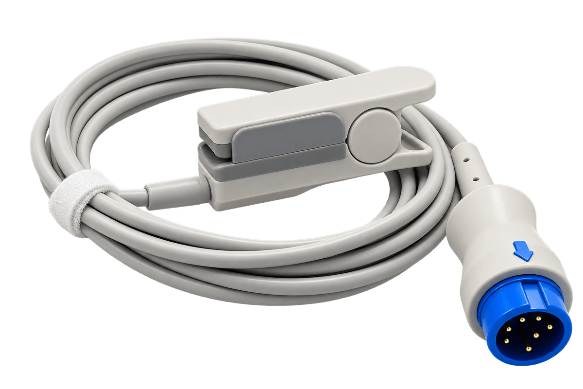 Sensor SpO₂ Reutilizable Compatible Mindray – 7 Pines, 2,5 m - Delcantomedical