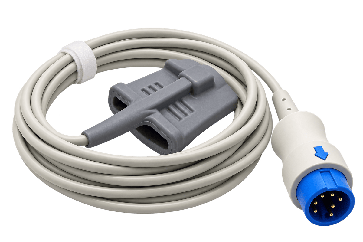 Sensor SpO₂ Reutilizable Compatible Mindray – 7 Pines, 2,5 m - Delcantomedical
