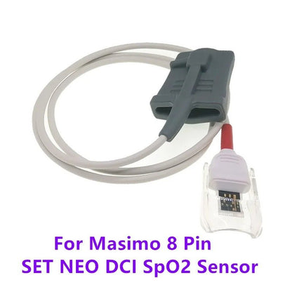 Sensor SpO2 Reutilizable Compatible Monitor Radical - 7 con Tecnología Masimo – RD Set DCI 8 Pines - Delcantomedical