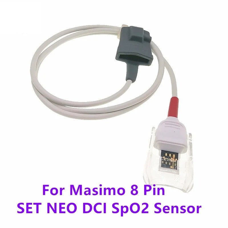 Sensor SpO2 Reutilizable Compatible Monitor Radical - 7 con Tecnología Masimo – RD Set DCI 8 Pines - Delcantomedical
