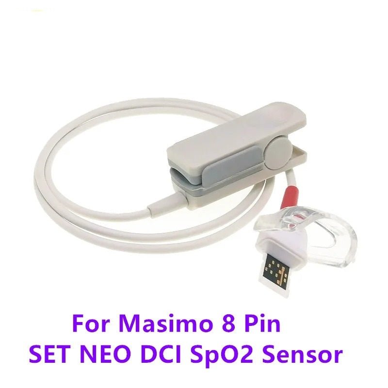 Sensor SpO2 Reutilizable Compatible Monitor Radical - 7 con Tecnología Masimo – RD Set DCI 8 Pines - Delcantomedical