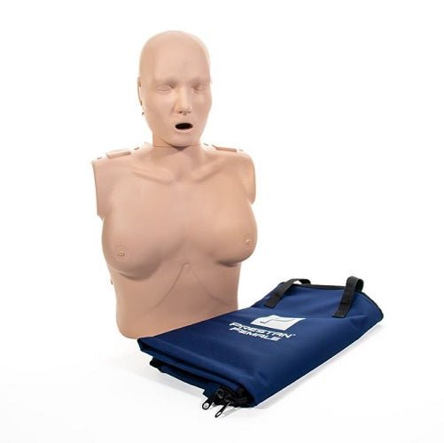 Torso Femenino Adulto RCP PRESTAN con Monitor de Ritmo de Compresiones — Unidad / Pack de 4 - Delcantomedical