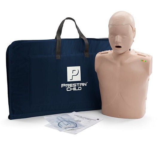 Torso Pediátrico RCP PRESTAN con Monitor de Ritmo de Compresiones — Unidad / Pack de 4 - Delcantomedical