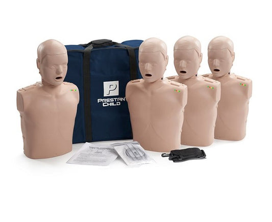 Torso Pediátrico RCP PRESTAN con Monitor de Ritmo de Compresiones — Unidad / Pack de 4