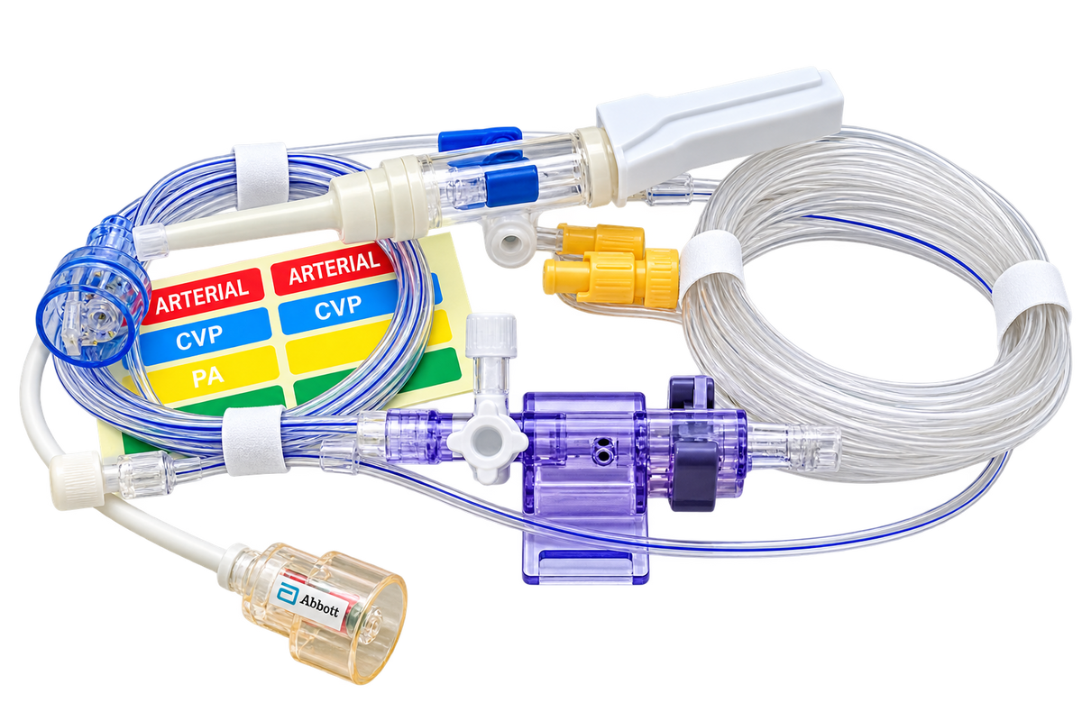 Transductor de Presión Invasiva IBP Tipo Abbott – Kit Desechable con Cable Compatible - Delcantomedical