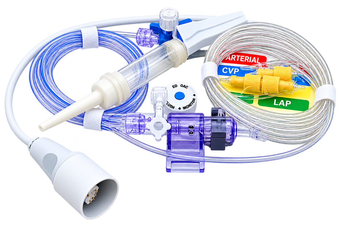 Transductor de Presión Invasiva IBP Tipo Edwards – Kit Desechable con Cable Compatible - Delcantomedical